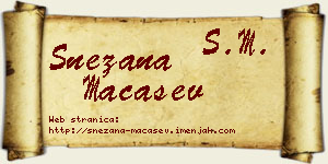 Snežana Maćašev vizit kartica